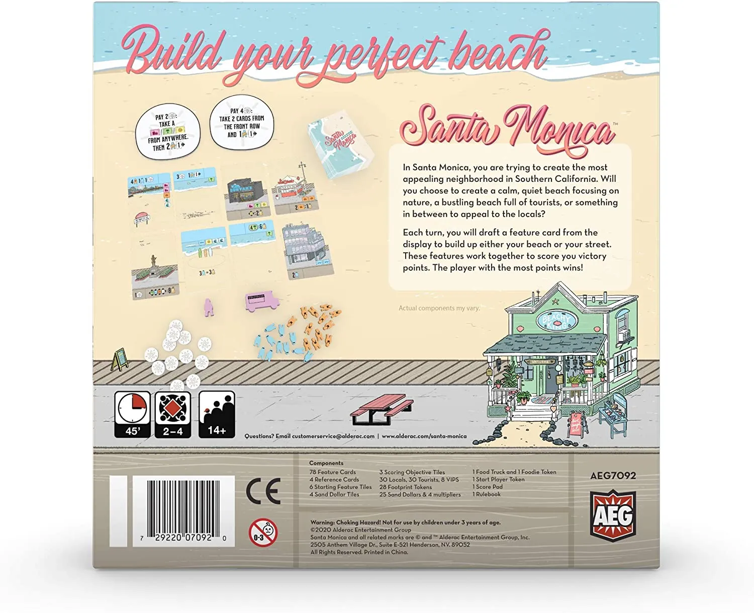 Alderac Entertainment Group (AEG) Board Game: Santa Monica