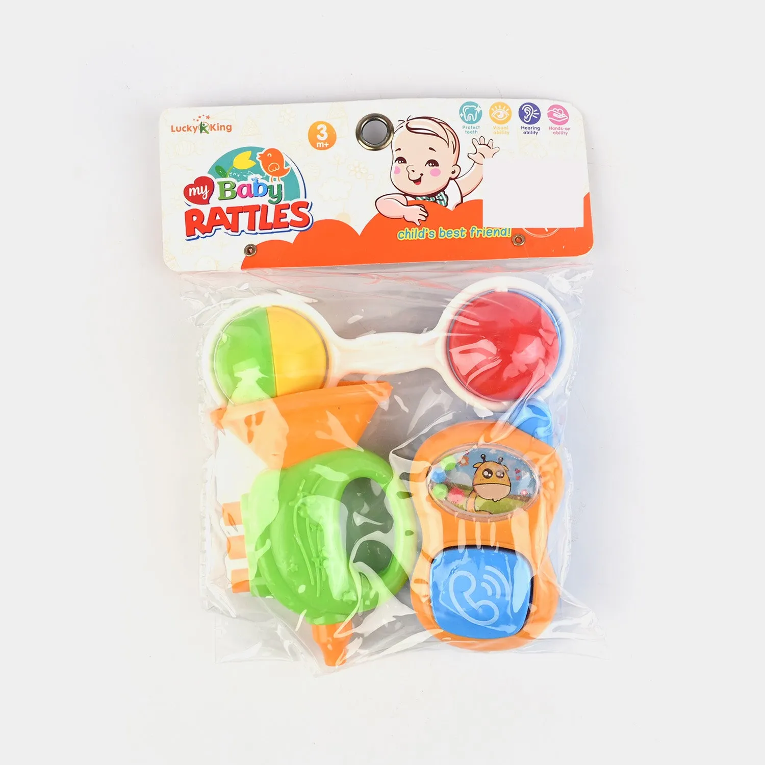 Baby Rattle Set 3Pcs | 3M 