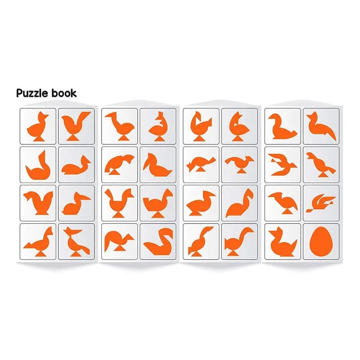 Brain Booster Type 3 (junior) - 56 puzzles designed to boost intelligence - with Magnetic Shapes, Magnetic Board, Puzzle Book and Solution Book