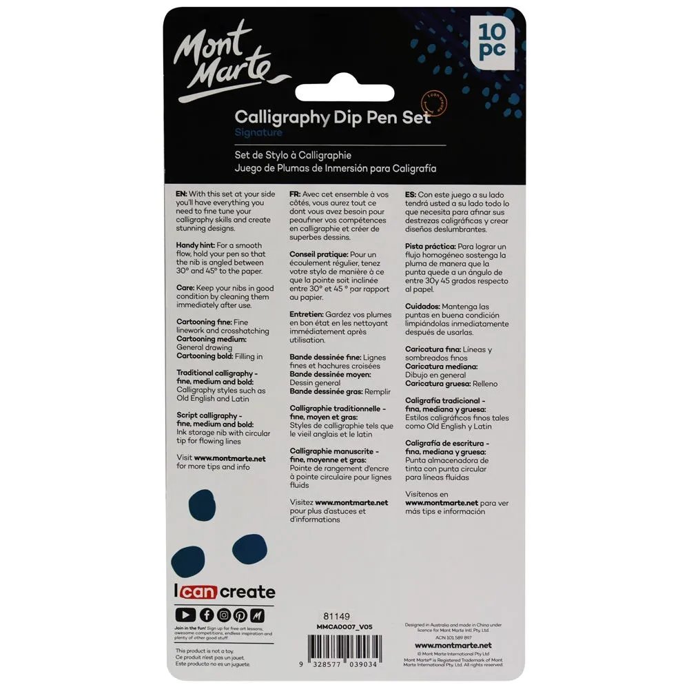 Calligraphy Dip Pen Set Signature 10pc