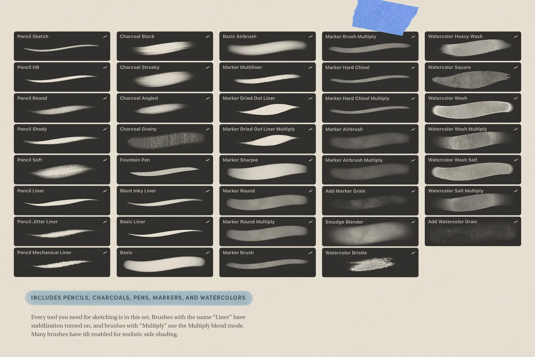 Daily Sketch – Procreate Brushes