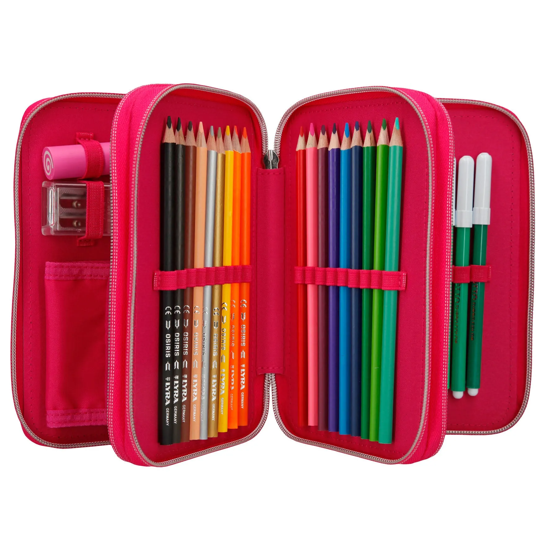 Depesche Miss Melody Filled Triple Pencil Case Red