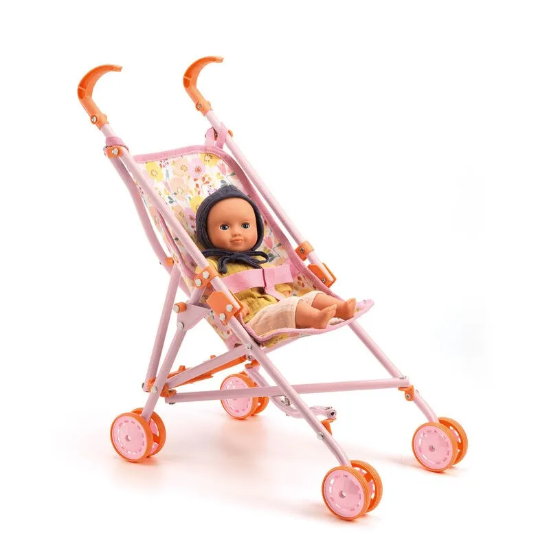 Djeco - Pomea - Flower Doll Umbrella Stroller