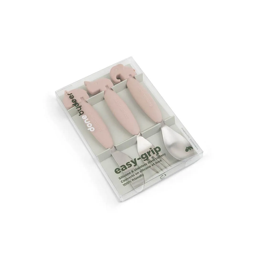 Done by Deer Easy-Grip Cutlery Set - Powder - Deer Friends