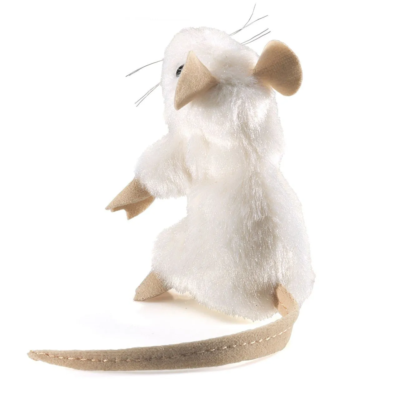 Folkmanis Mini White Mouse Finger Puppet