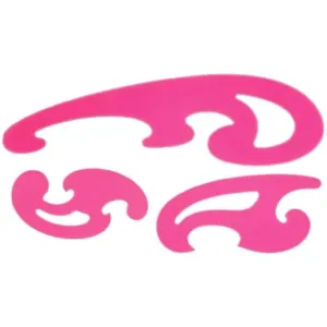 French Curve Set Hot Pink 3pc