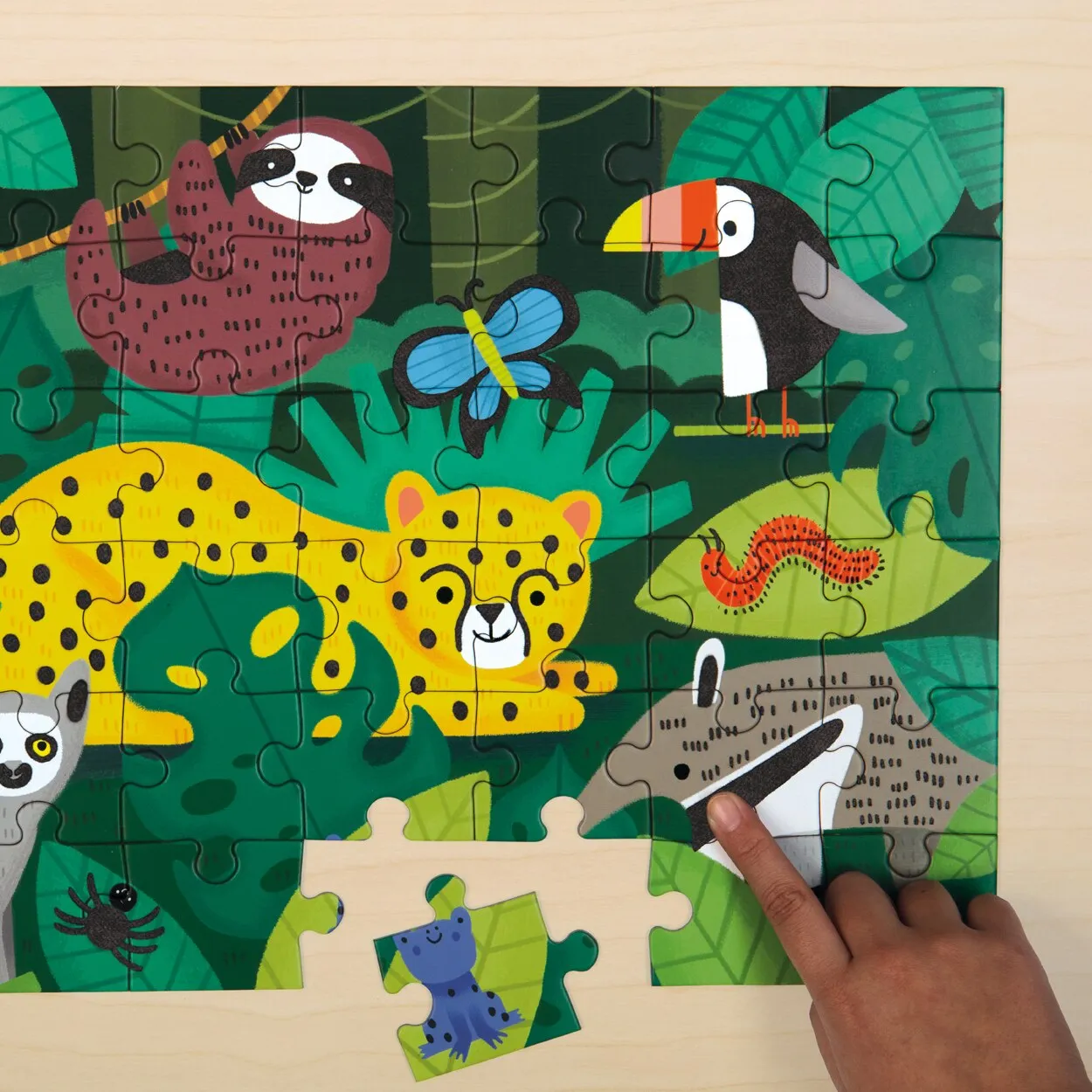 Fuzzy Puzzle 42 Pieces - Rainforest