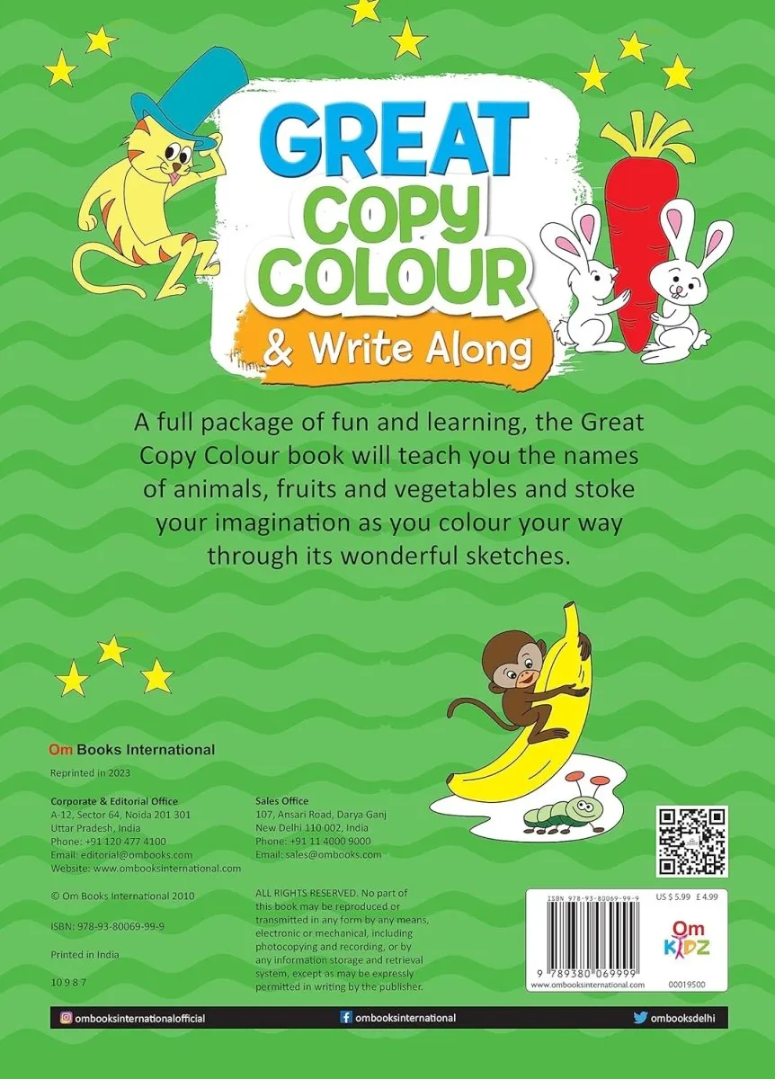Om Books International Great Copy Colour & Write Along
