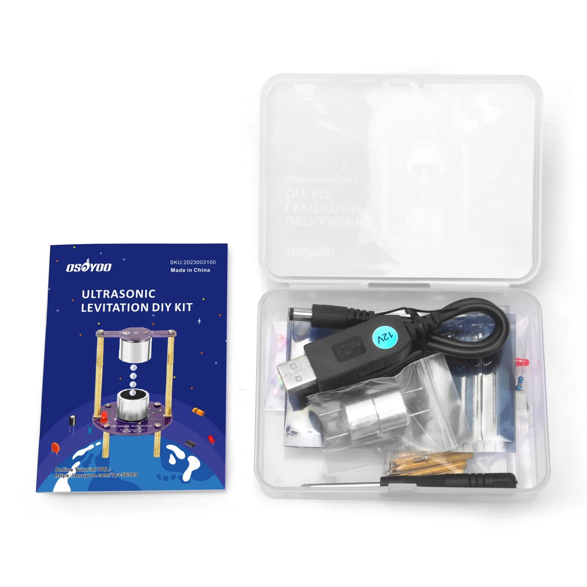 OSOYOO Ultrasonic Levitation Kit, Learn to Solder, Master STEM Skills,and Explore Electronics