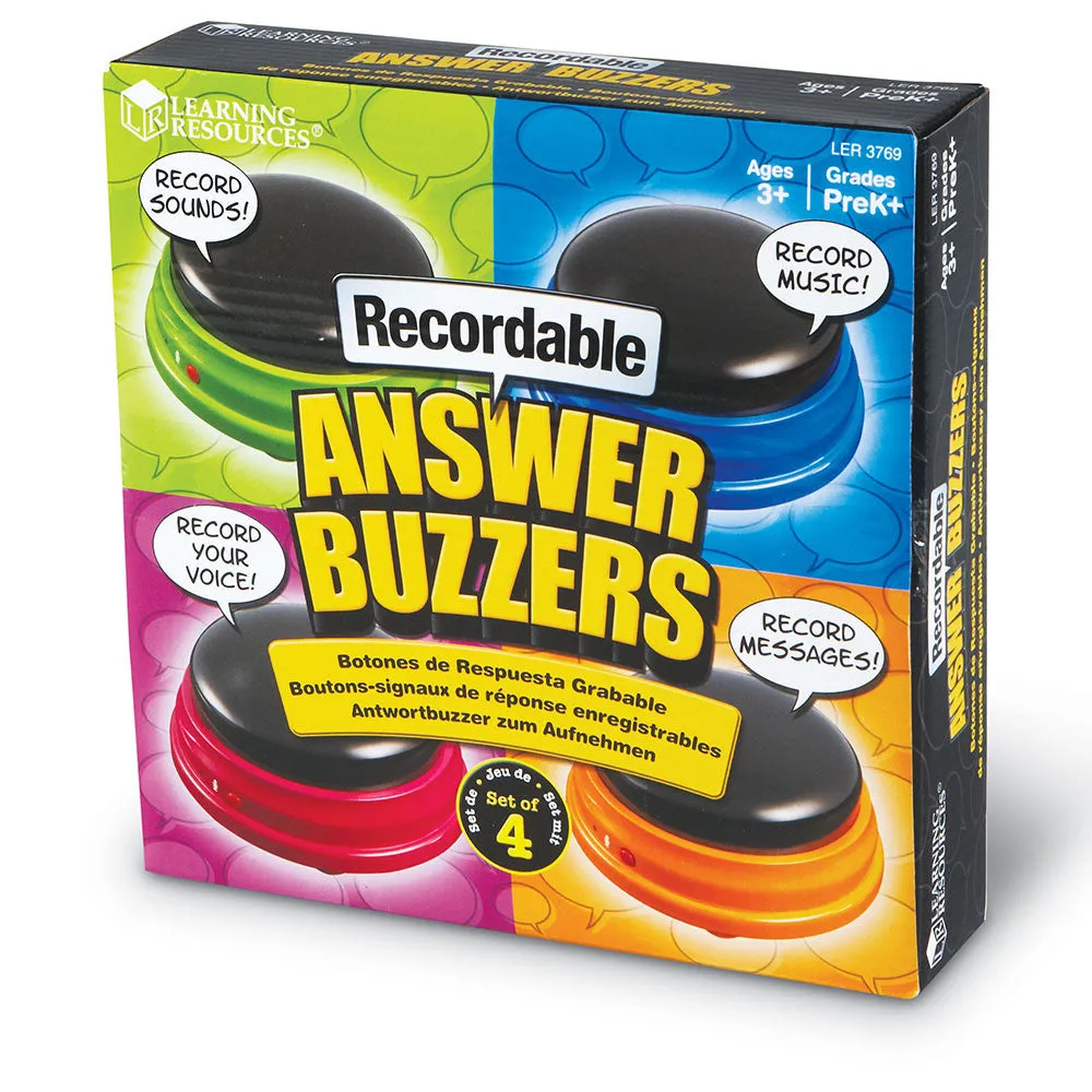 Recordable Answer Buzzers, Set Of 4 by Learning Resources