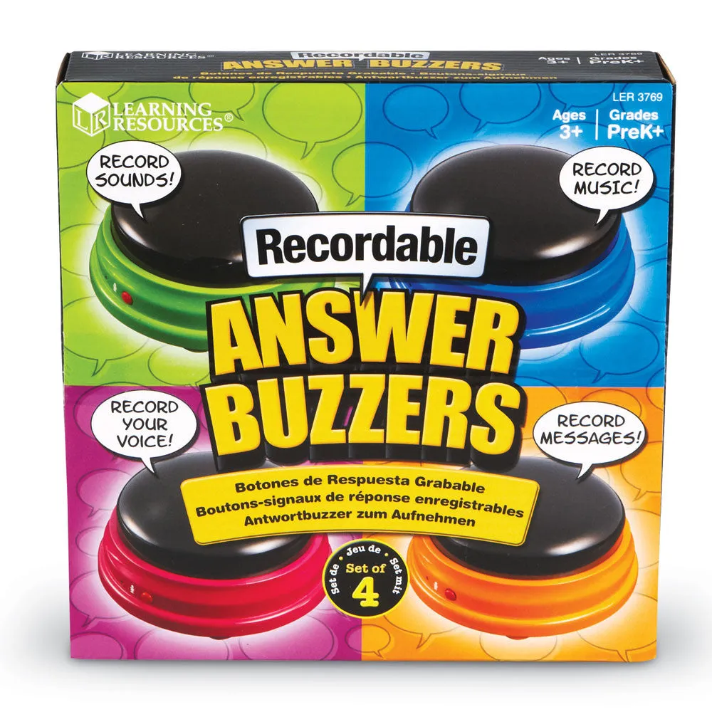 Recordable Answer Buzzers, Set Of 4 by Learning Resources