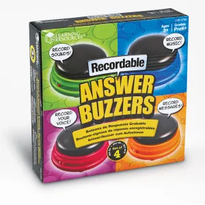 Recordable Answer Buzzers, Set Of 4 by Learning Resources
