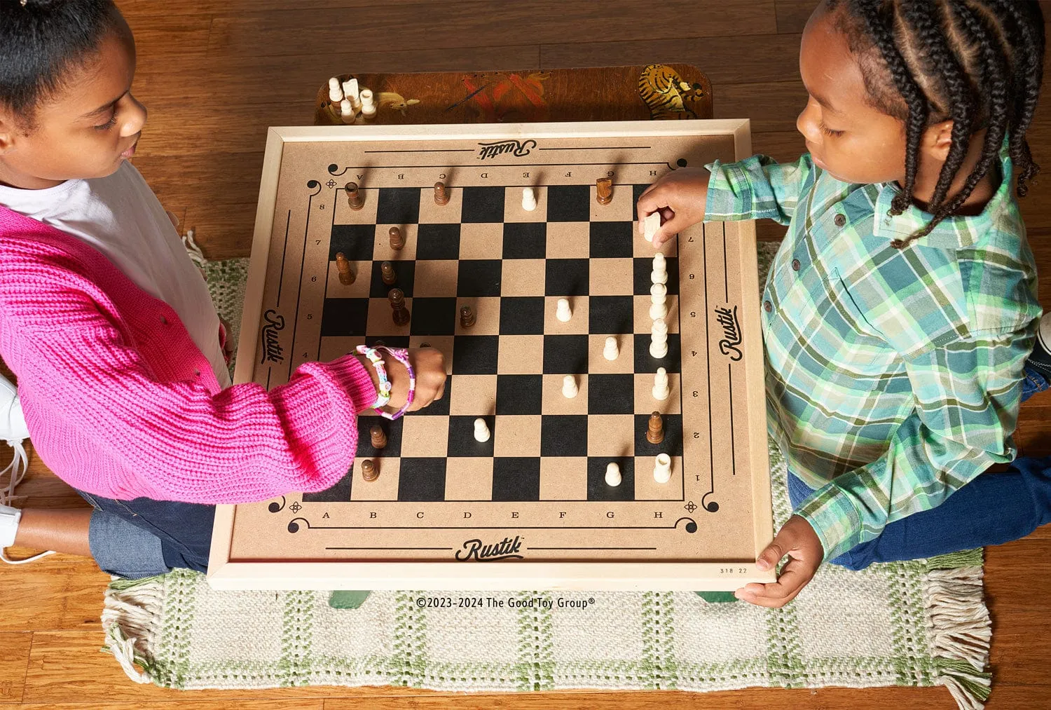 Rustik Crazy 4 Slingpuck 3-in-1 Game Board (with Chess & Checkers)