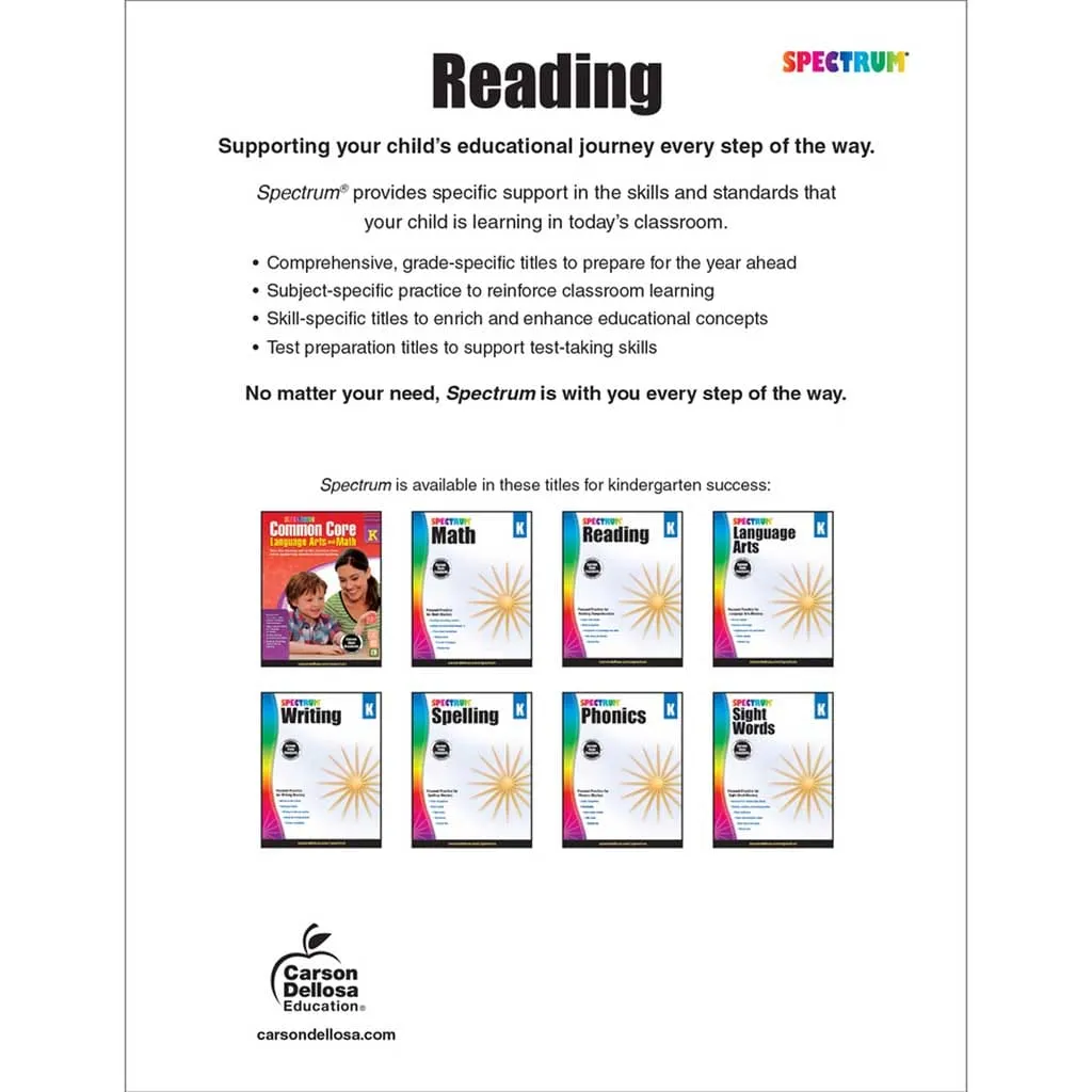 Spectrum Reading Kindergarten