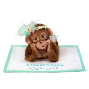 The Ashton-Drake Galleries Cindy Sales I Can't Help It If I'm Adorable! Baby Monkey Doll 4 Inches