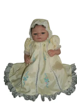 The Ashton-Drake Galleries Precious Petites Cherished Caroline Baby Collectible Doll Issue #1 So Truly Real Hand-Applied Hair RealTouchTM Vinyl Skin by Collectible Doll Artist Sheila Michael 14-Inches