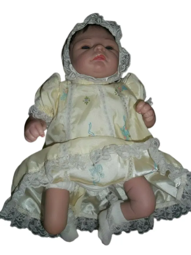 The Ashton-Drake Galleries Precious Petites Cherished Caroline Baby Collectible Doll Issue #1 So Truly Real Hand-Applied Hair RealTouchTM Vinyl Skin by Collectible Doll Artist Sheila Michael 14-Inches
