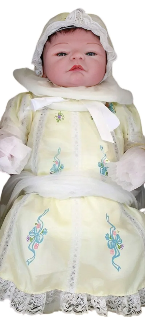 The Ashton-Drake Galleries Precious Petites Cherished Caroline Baby Collectible Doll Issue #1 So Truly Real Hand-Applied Hair RealTouchTM Vinyl Skin by Collectible Doll Artist Sheila Michael 14-Inches