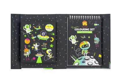Tiger Tribe Neon Colouring Set Outer Space