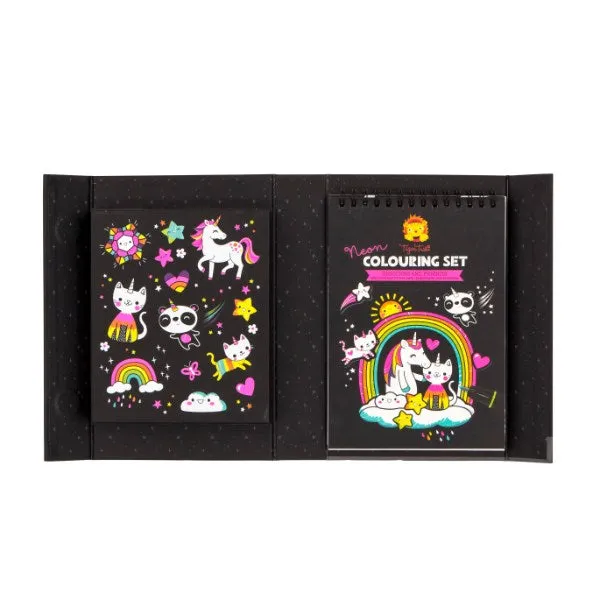 Tiger Tribe TT6-0258 Neon Colouring Unicorn&Friends