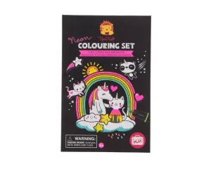 Tiger Tribe TT6-0258 Neon Colouring Unicorn&Friends