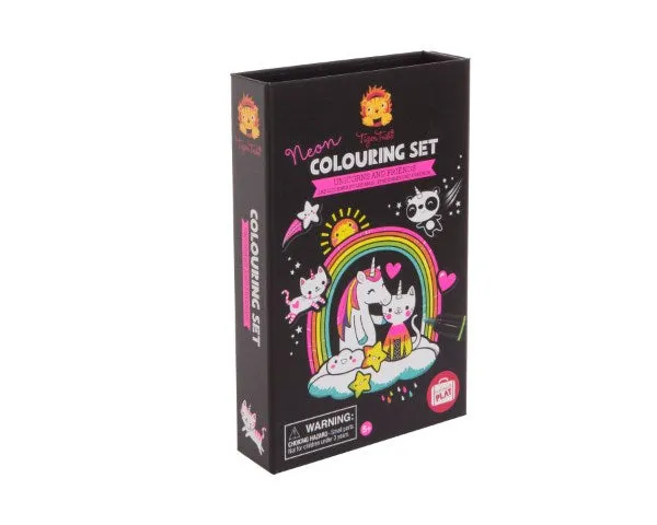 Tiger Tribe TT6-0258 Neon Colouring Unicorn&Friends