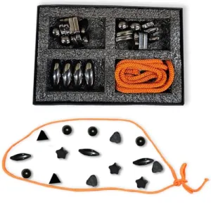 Wembley Fun Table Top Magna Duel Rock Board Game for Kids & Adults with 24 Rocks & Lanyard Engaging Family Friends Game