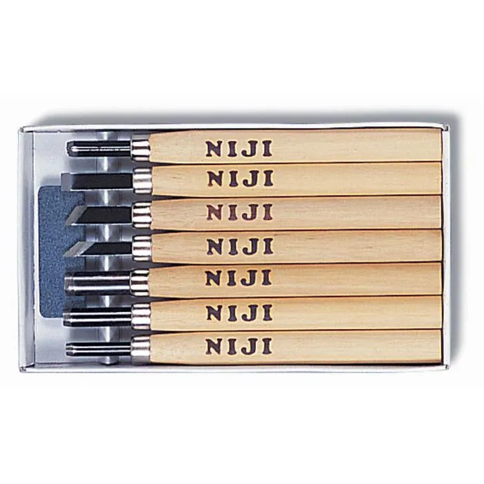 Yasutomo Niji Woodcarving Set 7-piece